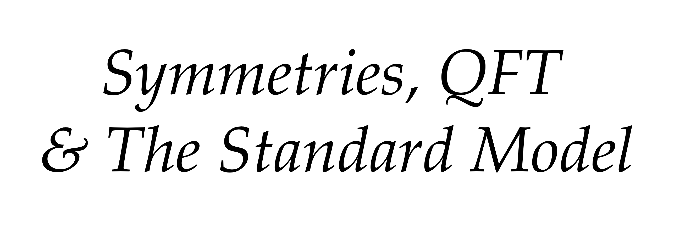 Symmetries, QFT, & The Standard Model